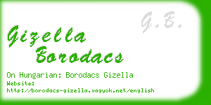 gizella borodacs business card